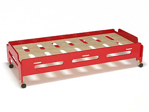 Кровать складируемая фанера/цветная