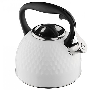 Чайник 2,5л со свистком (индук.) [ГРАНИ] БЕЛЫЙ