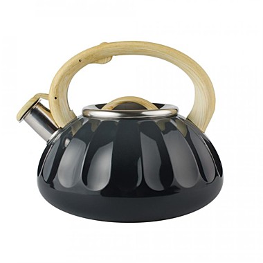 Чайник 3,0л со свистком (индук.) двухцветный [СЕРЫЙ/ЧЕРНЫЙ] 