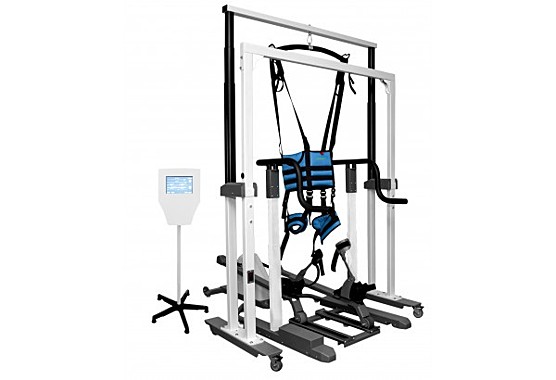 Подвес реабилитационный для вертикализации пациента Орторент. Модель “Орторент С++” стационарный с роботизированной кинематической системой имитации шага