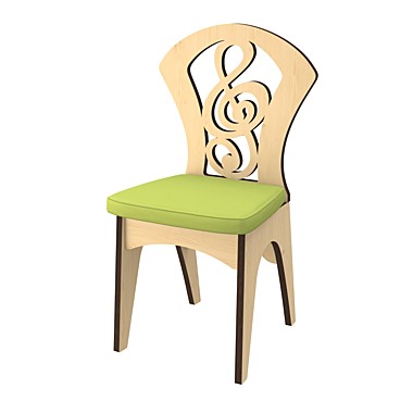 Стул детский «Скрипичный ключик» мягкий лак