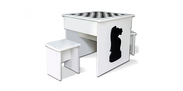 Стол игровой шахматы с ящиками и табуретами