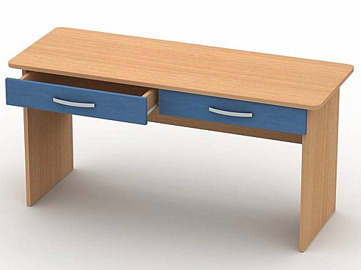 Парта двухместная с ящиком нерегулируемая