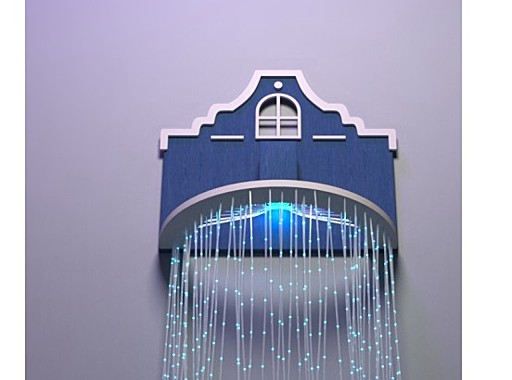 Фибероптический модуль в виде солнечного домика