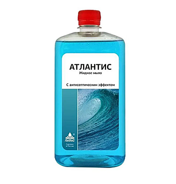 Жидкое мыло «Атлантис» с антисептическим эффектом. Флакон 1 л ПЭТ