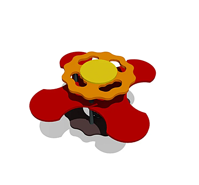 Качалка на 1 пружине «Цветочек» 4-х местная