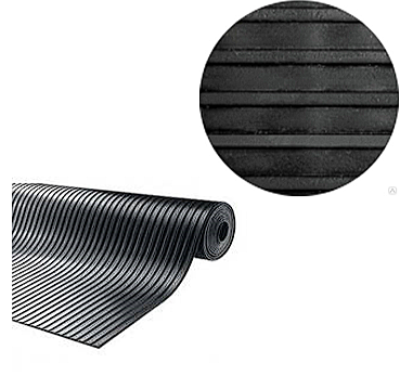 КОВРЫ РЕЗИНОВЫЕ РИФЛЕНЫЕ РУЛОННЫЕ средний рубчик 4 мм