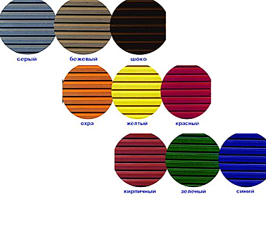 КОВРЫ РЕЗИНОВЫЕ РИФЛЕНЫЕ РУЛОННЫЕ средний рубчик 3,5 мм (цветные)