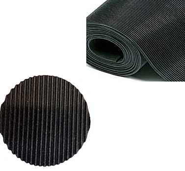 КОВРЫ РЕЗИНОВЫЕ РИФЛЕНЫЕ РУЛОННЫЕ мелкий рубчик 3,5 мм (черный)