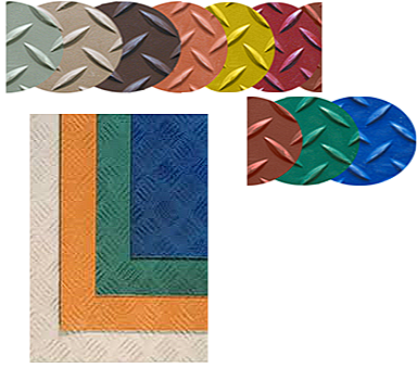 КОВРЫ РЕЗИНОВЫЕ РИФЛЕНЫЕ РУЛОННЫЕ елочка 3,5 мм (цветные)