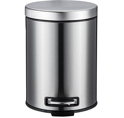 Контейнер д/мусора 12,0л круг с педалью нерж с доводчиком