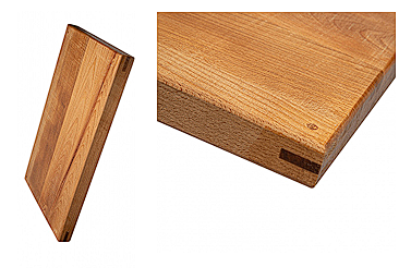 Доска разделочная с деревянными стяжками и шкантами 700х300х40 мм бук