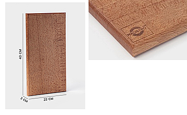 Доска разделочная Magistro, 40×22×3 см, дерево цельный массив бука