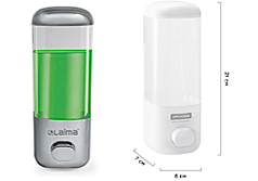 Диспенсер для жидкого мыла OfficeClean Professional, наливной, ABS-пластик, механический белый/хром, 0,5л