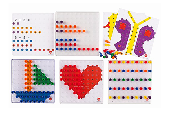 Мозаика Peg Board. Набор с прозрачными досками и картинками
