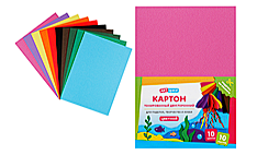 Картон цветной А4, ArtSpace, 10л., 10цв., тонированный, ассорти, 180г/м2