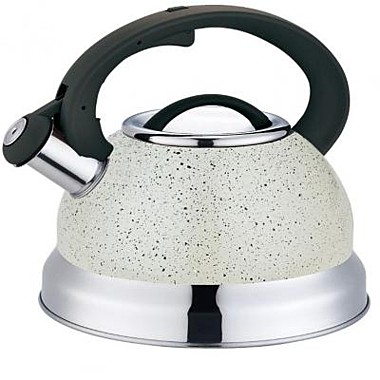 Чайник 2,5л со свистком (индук.) БЕЛЫЙ МРАМОР