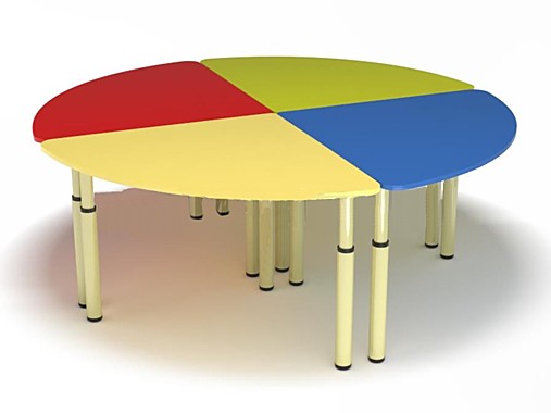 Стол Круг 4 части регулируемый