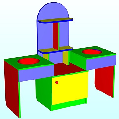 Стол-центр воды и песка с тумбой