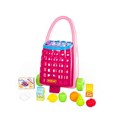 Забавная тележка + набор продуктов