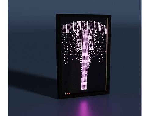 Светозвуковая панель в виде фонтана