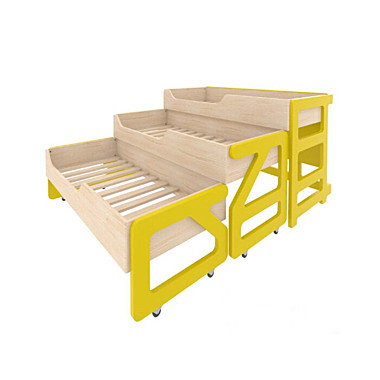 Кровать трехъярусная выкатная Геометрик