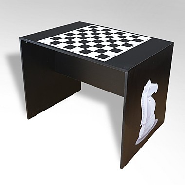 Стол шахматный с декором с двух сторон