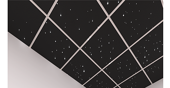 Составной потолок в виде звездного неба (комплект из 9 плиток)