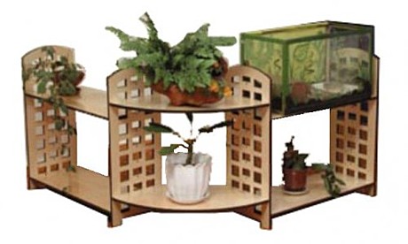 Уголки природы и стойки для цветов