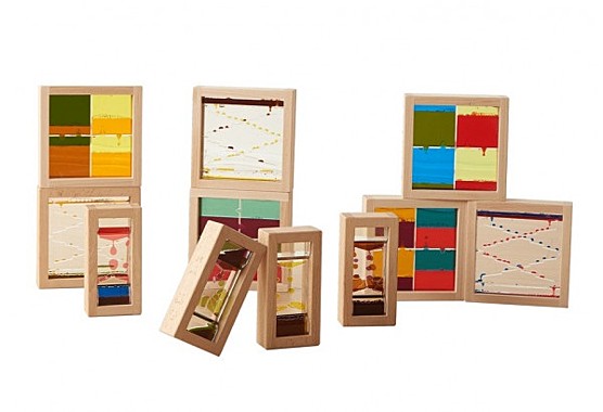 Деревянные сенсорные блоки с жидкостью (10 штук)