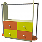 Уголок ряжения с ящиками