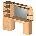 Уголок логопедический с дверьми