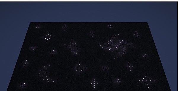 Фибероптический ковер в виде звездного неба