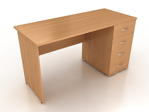 Стол однотумбовый 4 ящика