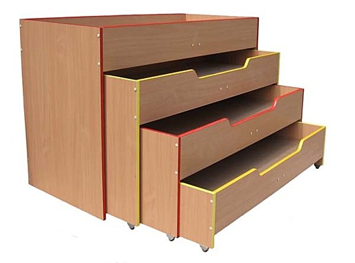 Кровать четырехъярусная выкатная