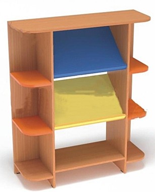 Открытый стеллаж с полками