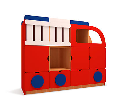 Стенка игровая « Пожарная машина»