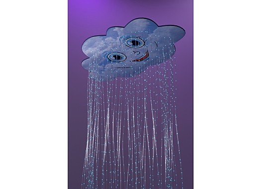 Фибероптический модуль в виде веселого облака