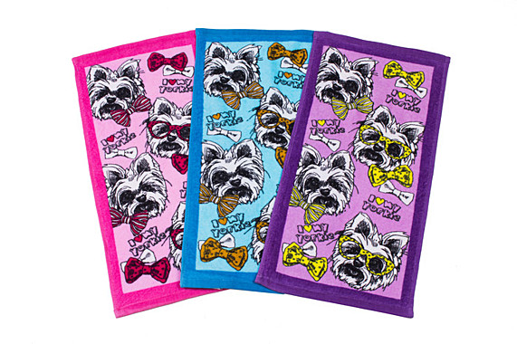 Полотенце махровое, набивной рисунок, 34х76.