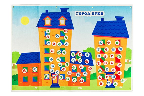 Город с буквами панно