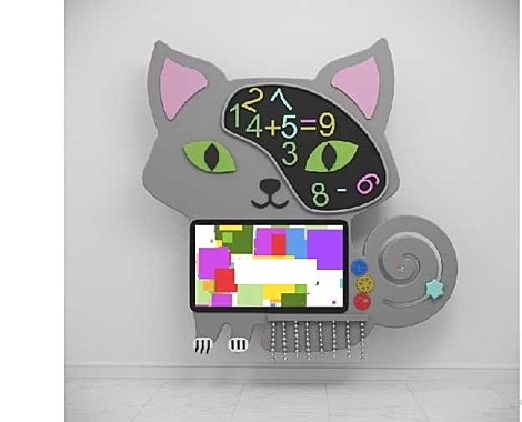 Интерактивный бизиборд с программным логопедическим комплексом и элементами Кошечка