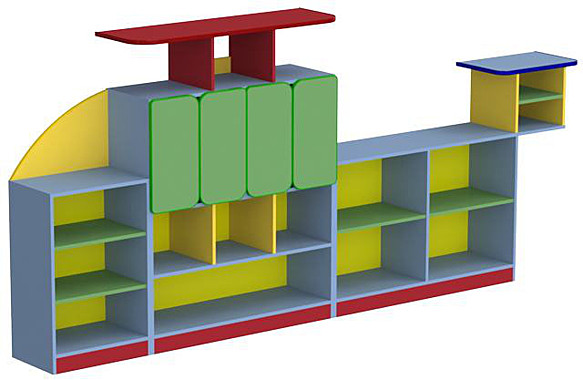 Стенка для игрушек Вертолет