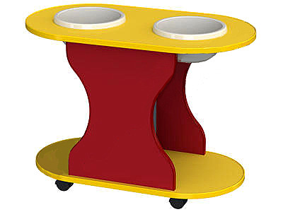 Центр воды и песка овальный на колёсах