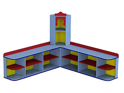 Игровой стеллаж угловой №35