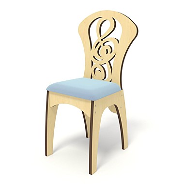 Взрослый стул «Скрипичный ключ» мягкий лак