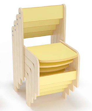 Стул детский штабелируемый краска