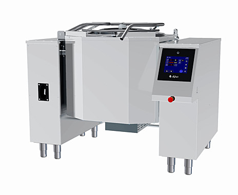 Котел пищеварочный КПЭМ-100-ОМП-В на регулируемых опорах