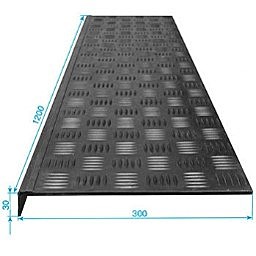 Проступь резиновая 1200*300*30 елочная черная