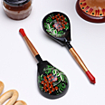 Муз.инструмент Ложка «Чернушка», полубаская, 19×6 см, хохлома, микс