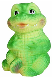 Резиновая игрушка. Крокодил Кокоша                               Материал  ПВХ  Высота игрушки, см 18